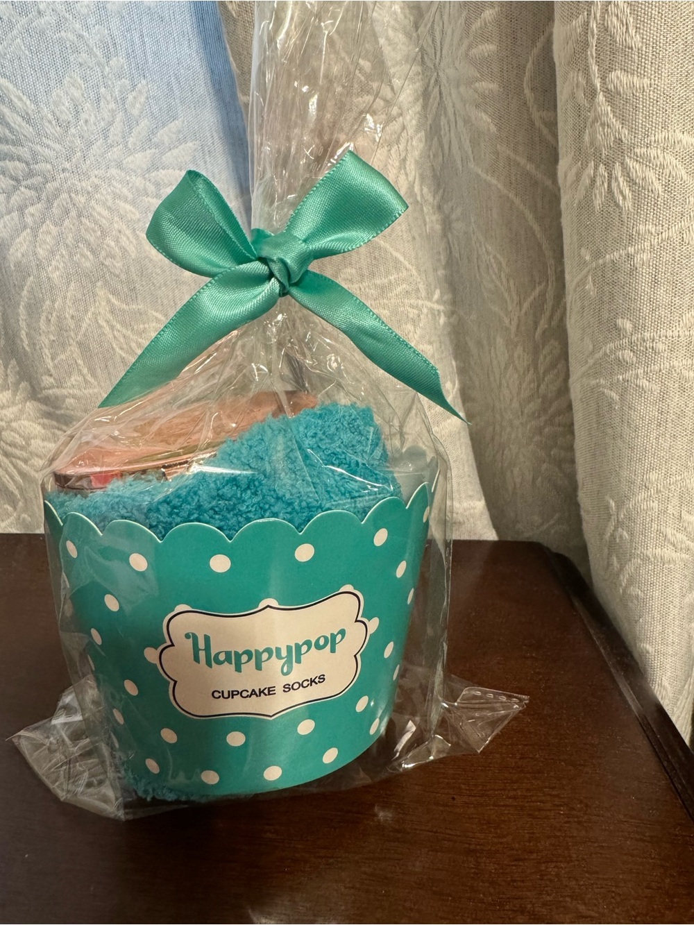 Happypop Cupcake Socks - Aqua Turquoise Gift Set